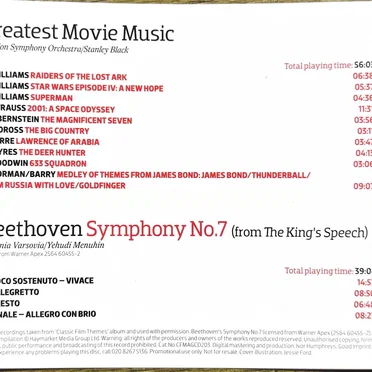 Greatest Movie Music Vols 1 & 2 by Various Artists - album cover