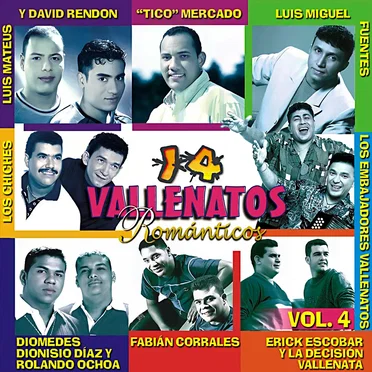 14 vallenatos románticos, volumen 4 by Various Artists - album cover