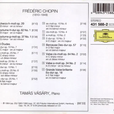 10 Etudes / 3 Waltzes / 2 Nocturnes / Scherzo op. 20 / Berceuse op. 57