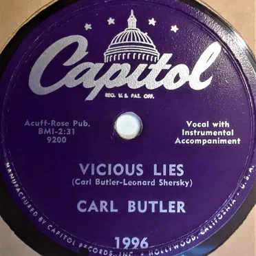 Vicious Lies by Carl Butler - album cover