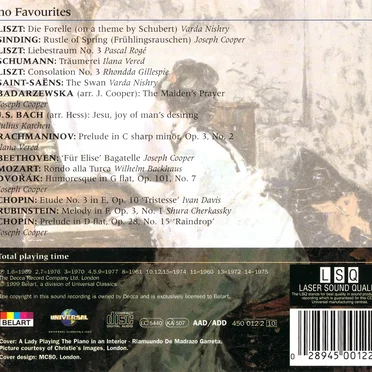 Piano Favourites by Various Artists - album cover