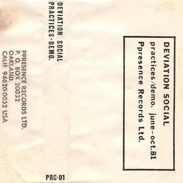 Practices/Demo. June-Oct. 81 by Deviation Social - album cover