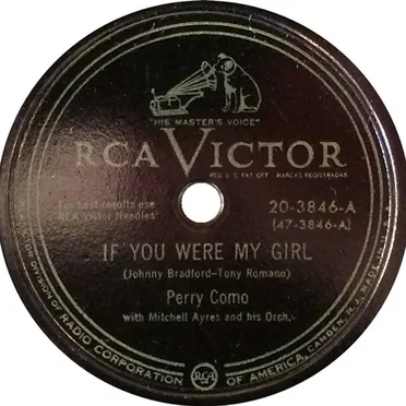 If You Were My Girl / I Cross My Fingers by Perry Como - album cover