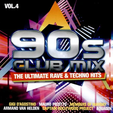 90s Club Mix, Vol. 4: The Ultimate Rave & Techno Hits by Various Artists - album cover