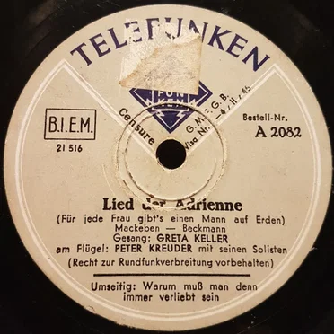 Lied der Adrienne / Warum muß man denn immer verliebt sein