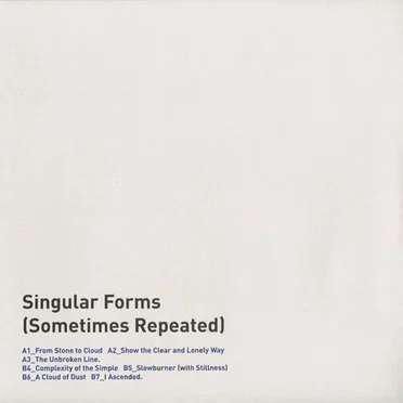 Singular Forms (Sometimes Repeated)
