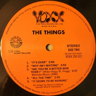 Coloured Heaven by The Things - album cover
