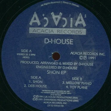 Shon EP by D-House - album cover