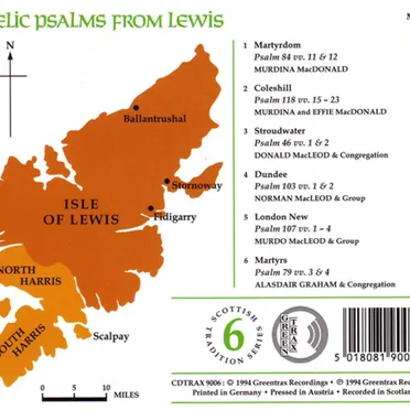 Gaelic Psalms from Lewis by School of Scottish Studies - album cover