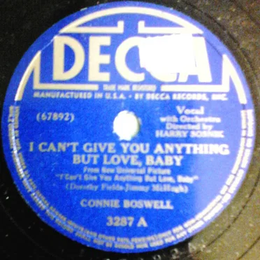 I Can't Give You Anything but Love, Baby / When It's Sleepy Time Down South