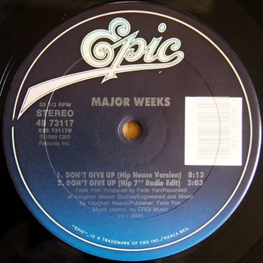 Don't Give Up by Major Weeks - album cover