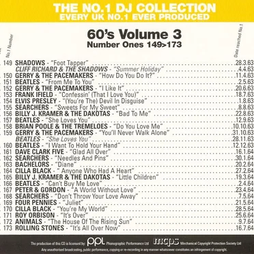 The No.1 DJ Collection: 60’s, Volume 3 by Various Artists - album cover