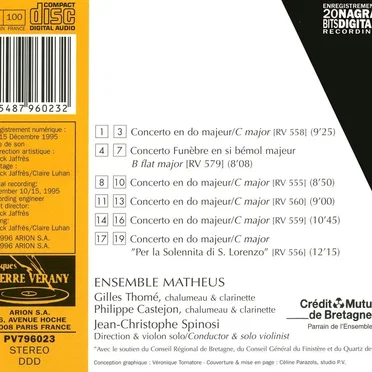 Concerti con Molti Strumenti: Chalumeaux & clarinettes intégrale