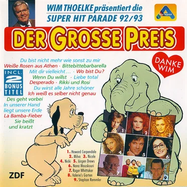 Der Große Preis - Wim Thoelke präsentiert die Superhitparade 92/93 by Various Artists - album cover