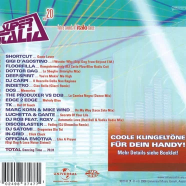 Super Italia - Future Sounds of Italo Dance Vol. 20 by Various Artists - album cover