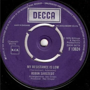 My Resistance Is Low by Robin Sarstedt - album cover