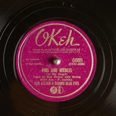 Pins and Needles (in My Heart) / Time Alone by Bob Atcher and Bonnie Blue Eyes - album cover