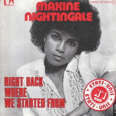 Right Back Where We Started From by Maxine Nightingale - album cover