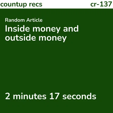 Inside money and outside money