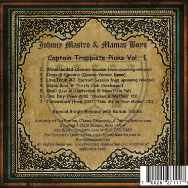 Captain Trappiste Picks Vol. 1 by Johnny Mastro and Mama's Boys - album cover