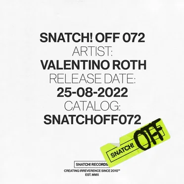 Snatch! OFF 072 by Valentino Roth - album cover
