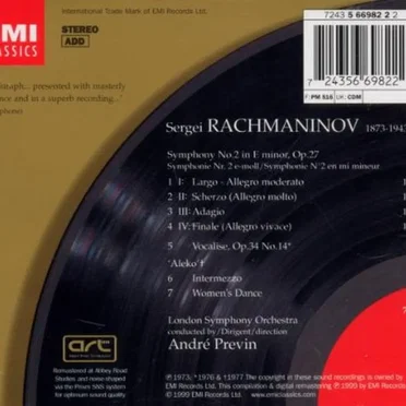 Symphony no. 2 / Vocalise / Intermezzo & Dance ('Aleko')