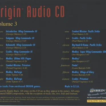 Origin Audio CD Volume 3 by Various Artists - album cover