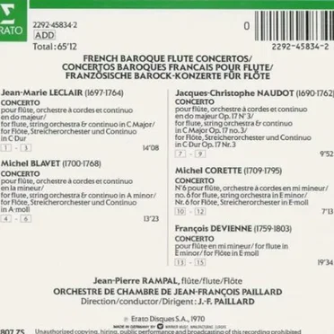 Concertos baroques français pour flûte