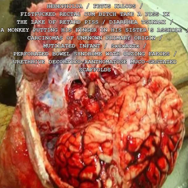 Hebephilia / Fetus Kalops / FxRxCxBxTxAxPxIxTxLxOxRxPx / Diarrhea Tsunami / AxMxPxHxFxIxHxSxAx / Carcinomas Of Unknown Primary Origin / Mutilated Infant / SxCxAxTx / Perforated Bowel Syndrome With Oozing Faeces / UxDxXxMxGxSx