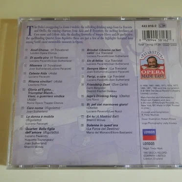 Pavarotti's Opera Made Easy: My Favorite Verdi by Various Artists - album cover