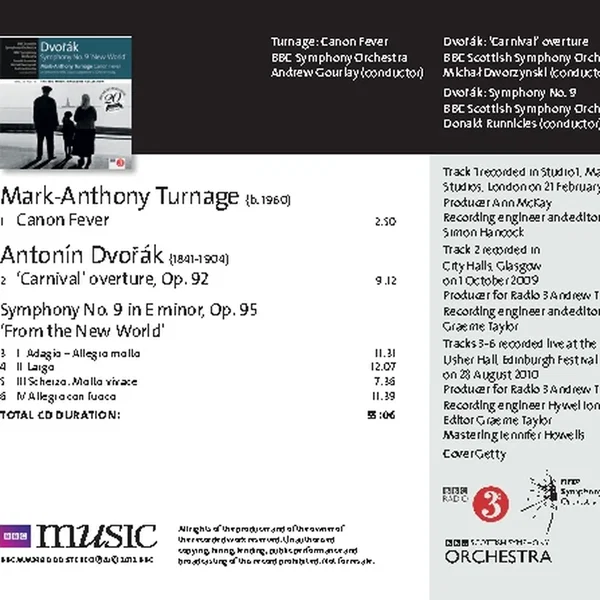 BBC Music, Volume 20, Number 12: Dvořák: Symphony no. 9 ‘New World’ / Mark‐Anthony Turnage: Canon Fever