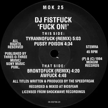 Fuck On by DJ Fistfuck - album cover