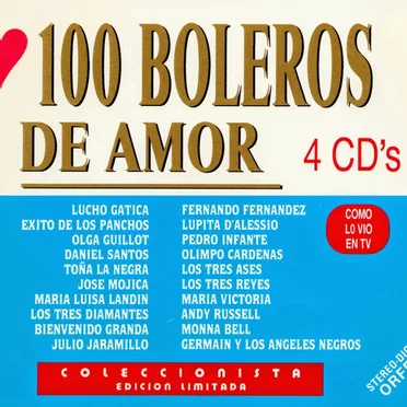 100 boleros de amor by Various Artists - album cover