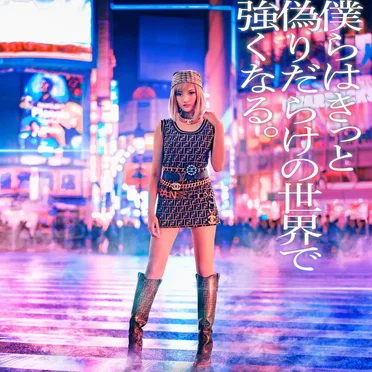 僕らはきっと偽りだらけの世界で強くなる。 by 安斉かれん - album cover