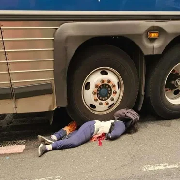 woman hit by bus
