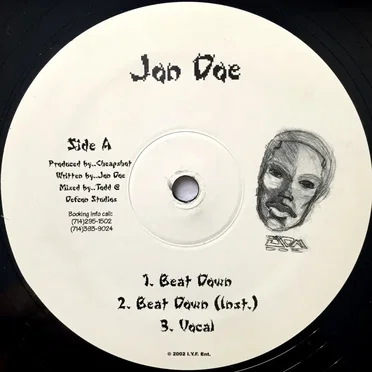 Beat Down / Champagne by Jon Doe - album cover