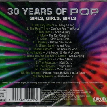 30 Years of Pop - Girls, Girls, Girls by Various Artists - album cover