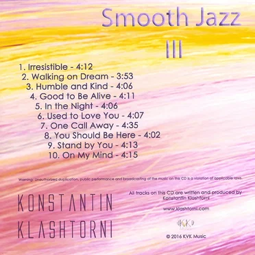 Smooth Jazz III by Konstantin Klashtorni - album cover