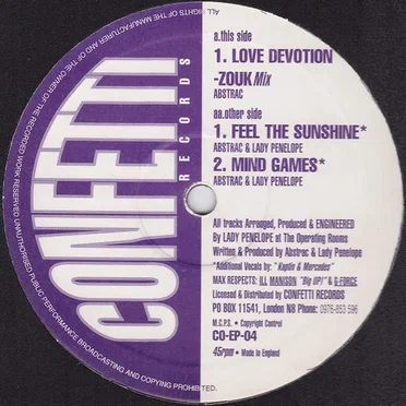 Love Devotion / Feel the Sunshine / Mind Games