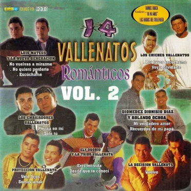 14 vallenatos románticos, volumen 2 by Various Artists - album cover