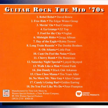 Guitar Rock: The Mid‐’70s by Various Artists - album cover