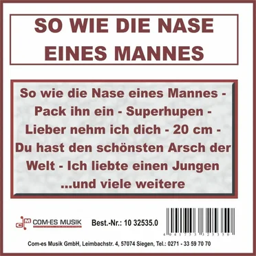 So wie die Nase eines Mannes by Various Artists - album cover