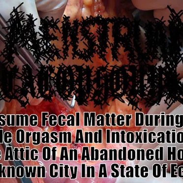 Consume Fecal Matter During the Double Orgasm and Intoxication Are on the Attic of an Abandoned House in an Unknown City in a State of Ecstasy