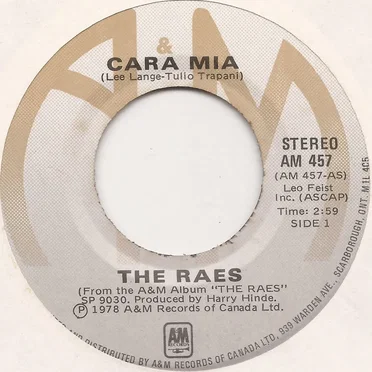 Cara Mia by The Raes - album cover
