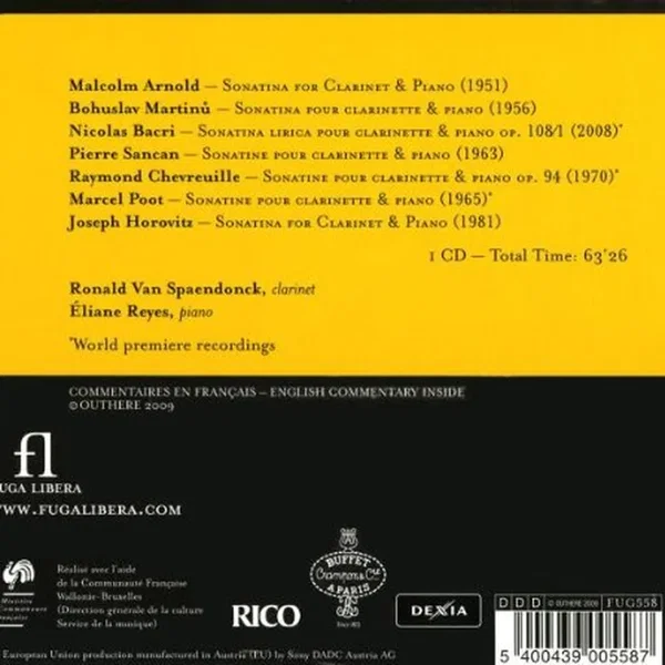 Sonatinas for Clarinet & Piano