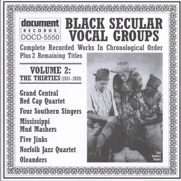 Black Secular Vocal Groups, Vol. 2 (1931-1939) by Various Artists - album cover