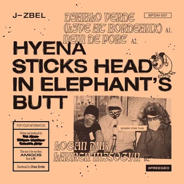 Hyena Sticks Head in Elephant's Butt