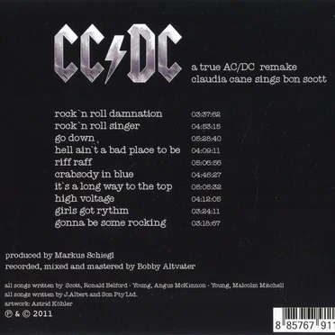 CC/DC - Claudia Cane Sings Bon Scott - A True AC/DC Remake by Claudia Cane - album cover