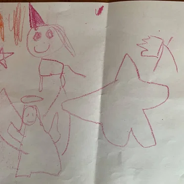 A Unicorn Catches a Falling Star in Heaven