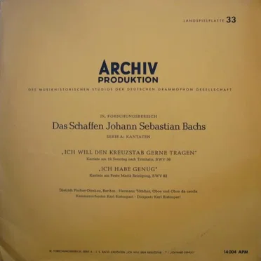 Ich Will Den Kreuzstab Gerne Tragen / Ich Habe Genug